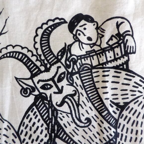 NEW KRAMPUS STORE HOLIDAY EUROPEAN CHRISTMAS BAD CHILDREN CANVAS TOTE BAG - Picture 7 of 7